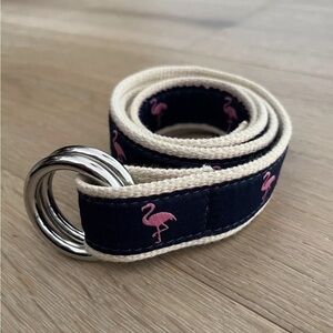 Navy and Pink Flamingo Women's Belt